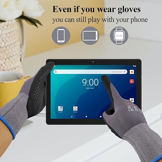 Gasoline Safety Work Gloves Extra Micro-Foam Nitrile Coated-120 Pairs,Endurance Seamless Knit Nylon Spandex,Dots on Palm, Dot Grip Gloves，Work Gloves Men and Women (120, L)