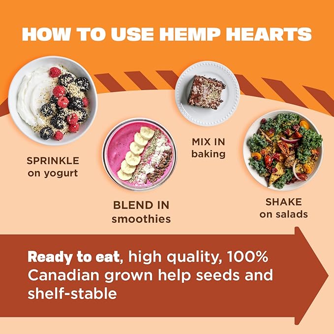 Manitoba Harvest Hemp Hearts, Shelled Hemp Seeds - 16oz - 10g Plant Protein & 12g Omega 3 & 6 per 30g serving - Easy to Digest with 9 Amino Acids - Gluten Free, Non-GMO Project Verified