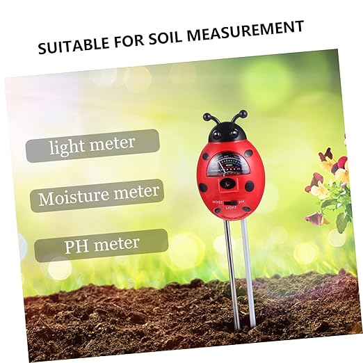 POPETPOP Ladybug Soil Tester for Gardening Soil Moisture Ph Light Levels Garden Tool Kit