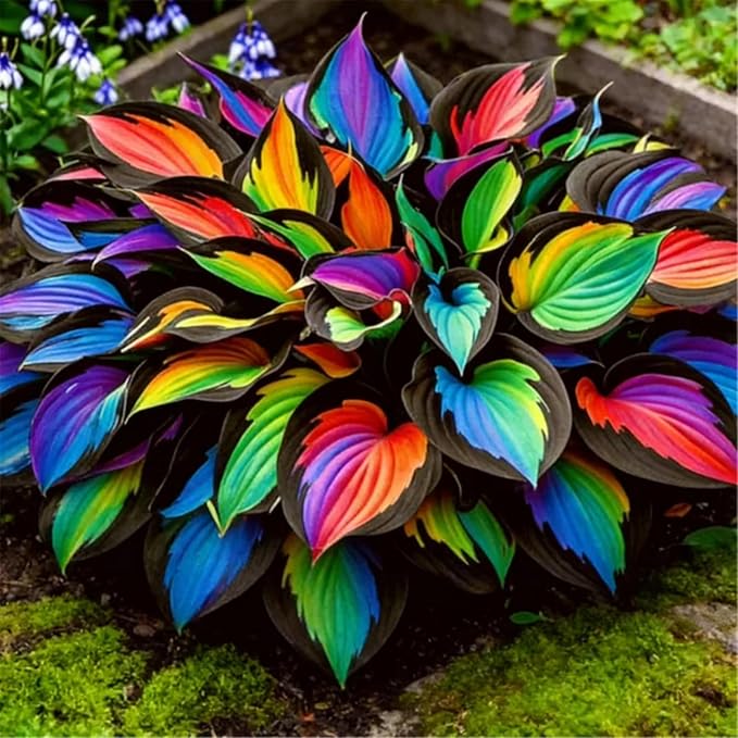 355+ Rainbow Hosta Seeds Heart Shaped Leaves, Hostas Seed for Planting Drought Tolerant Colorful Hosta Plants Outdoor Garden