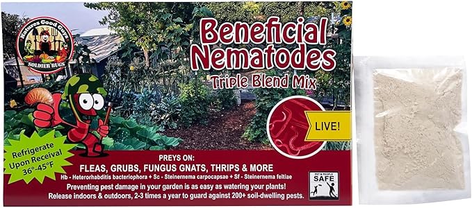 NaturesGoodGuys Beneficial Nematodes Triple Blend Pack HB+SC+SF - General Biological Pest Control (10 Million)