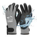 toolant 100% Waterproof Gloves for Men and Women, Winter Work Gloves for Cold Weather, Thermal Insulated Freezer Gloves, Touch Screen, With Grip, Grey, Small