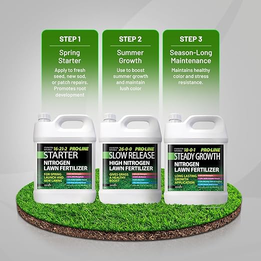 Covington ProLine 18-0-1 NPK Liquid Slow Release Lawn Fertilizer (32oz) – High Nitrogen Lawn Food for All Grass Types – Supports Steady Growth & Maintenance – Deep Green Turf Builder Concentrate