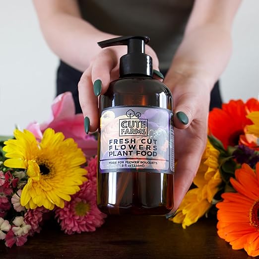 Fresh Cut Flower Food for Longer Lasting Blooms | Gentle Plant Food Concentrate (8 oz. Bottle)