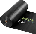 VEVOR Weed Barrier Fabric Heavy Duty, 3x100FT 5oz Landscape Fabric, Woven Weed Blocker Fabrics, Garden Fabrics Weeds Barrier, Weeds Control Ground Cover, Geotextile Webbing, Gardening Mat, Black