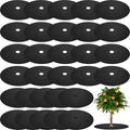 Macarrie 30 Pieces Weed Barrier Mats Non Woven Tree Mulch Ring Thickened Tree Protectors Mat Black Mulch Reusable Tree Rings Landscaping Plant Cover Round Anti Grass Gardening Fabric Cover (32.2 Inch)