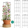 Trellis for Climbing Plants Indoor, 4 Pack 31'' Metal Plant Trellis Indoor for Potted Plants, Sturdy Plant Support Outdoor for Ivy Pothos Monstera Hoya Flower Vine, Rectangular Shape