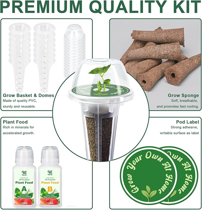 14 POD Gourmet Herb Seed Pod Kit, with Basil, Parsley, Thyme, Mint, Chive, Oregano, Grow Anything Seed Starter Pod Kit Compatible with All Hydroponics (14-Pod)