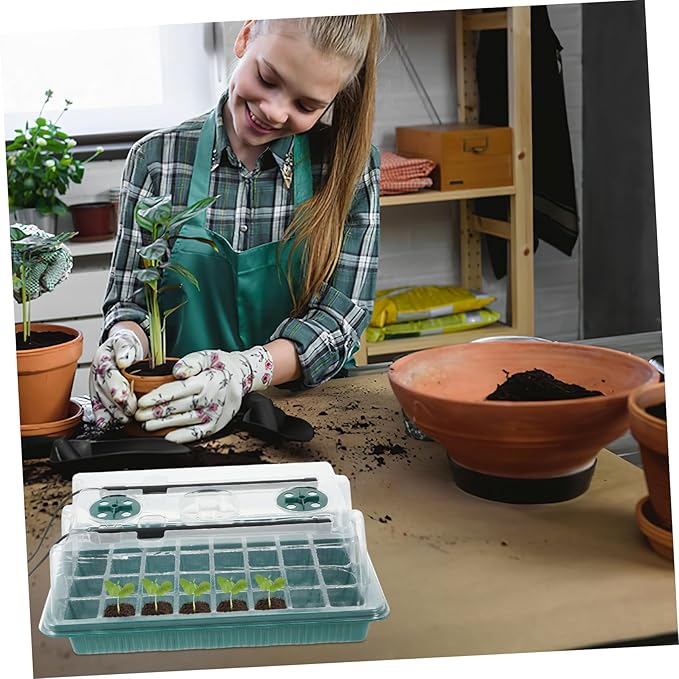 Milisten 2sets Seed Starting Kit Grow Light Cell Trays for Optimal Germination Complete Starter System Timed Lighting for Indoor Gardening