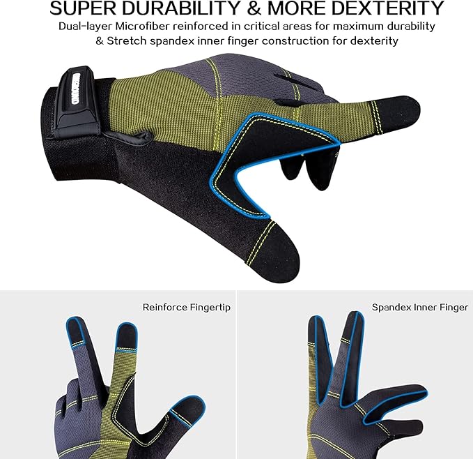 Leather Safety Work Gloves Gardening Carpenter Thorn Proof Truck Driving for Mens and Womens Waterproof heavy duty