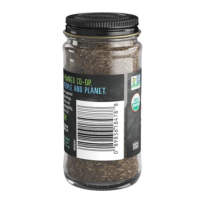 Frontier Co-op Organic Whole Cumin Seed, 1.68 Ounce Bottle, Rich, Warm, Complex Earthy Spice Flavor, Kosher