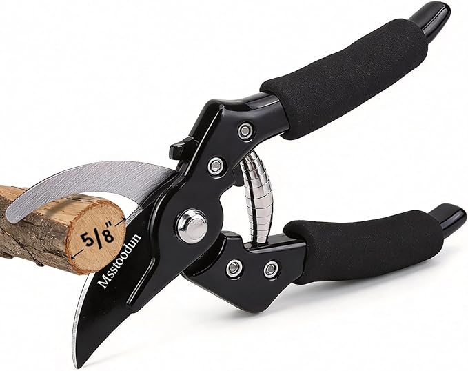 Garden Pruning Shears with Sharp SK5 Blade, Bypass Pruner with 5/8-Inch Cut Capacity, Plant Clippers for Roses, Shrubs & Small Branches