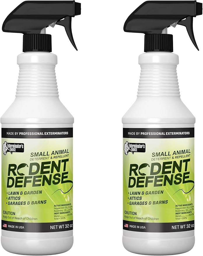 Exterminators Choice Small Animal Protection 2 Pack Rodent Repellent for Rodents, Rats Squirrels mice Nesting/Chewing-All Natural-Rats, Squirrels & Others…