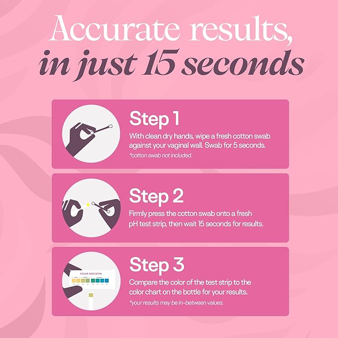 Vaginal ph Test Strips for Women(50 cnt). BV Home Test Kit for Bacterial Vaginosis, Yeast Infection and Menopause Strips. Feminine pH Test for Vaginal Acidity and Alkalinity. Strips in Sealed Pouches