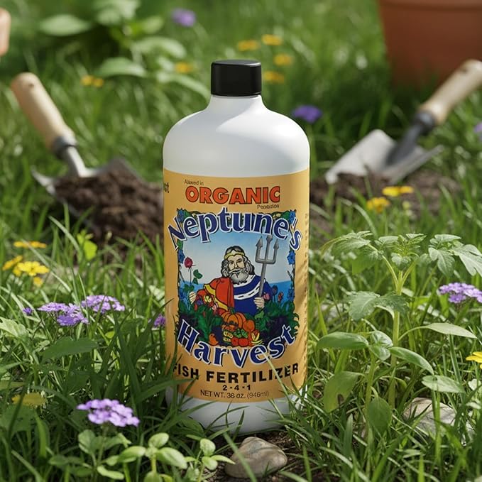 Neptune's Harvest Fish Fertilizer (2-4-1) - 36oz Bottle - Organic Liquid Plant Fertilizer - Fish Hydrolysate for Vegetables, Flowers, Fruit, Trees, Grass - Indoor and Outdoor Plant Food