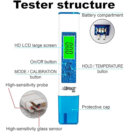 Water Tester, Digital PH Meter with ATC, 4 in 1 pH/EC/TDS/Temperature Meter 0.01 Resolution High Accuracy Pen Type Water Quality Tester for Pools, Drinking Water, Aquariums