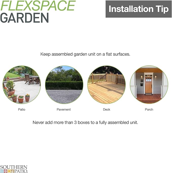 Southern Patio FlexSpace 5-pc. Modular Raised Garden with 3 Collapsible Planter Boxes & 2 Legs