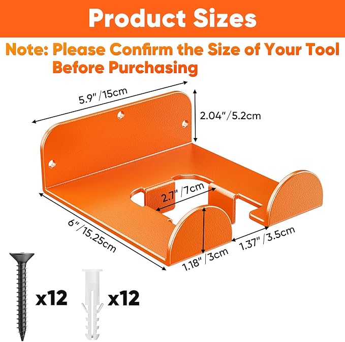 Weedeater Hanger,4 Pack Garage Tool Organizer Storage Trimmer Rack for Open Trailer, Heavy Duty Metal Grass String Weed Wacker Eater Holder Wall Mount Loads 25lbs,Garden Hooks for Most Tools