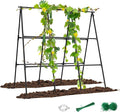 GOJAWAY 47.2"x47.2" Adjustable A-Frame Cucumber Trellis for Garden Vegetable Trellis, Metal Garden Trellis Arch Plant Grow Support Frame for Climbing Plants Support Vegetable Flower Fruits Vine