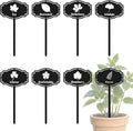 CUTHOLLOW 8PCS Metal Plant Markers Stakes Leafy Plants for Outdoor Indoor, 3.5"x7" Waterproof Cute Garden Plant Labels Signs Tags for Farmhouse Greenhouse Decor - Funny Gardening Gifts