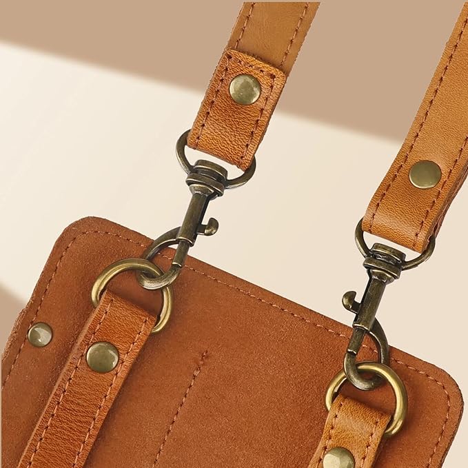 Tourbon Leather Florist Tool Waist Pouch Belt Garden Shoulder Crossbody Tools Bag Gardening Pruning Shears Holder Organizer Kit 4 Pockets