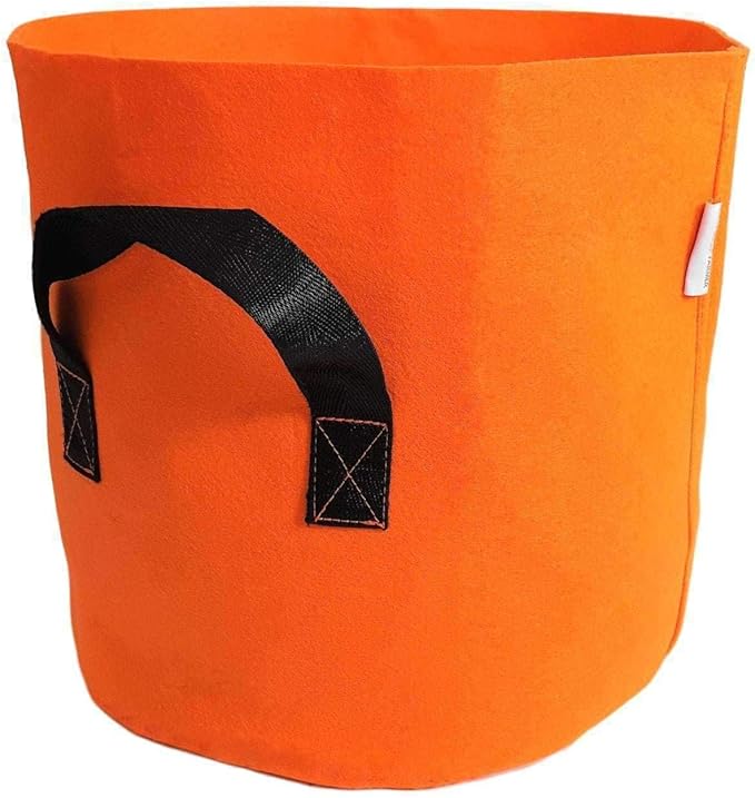 Bootstrap Farmer Grow Bags 7 Gallon, Orange 10 Pack, Colored Fabric Pot for Peppers, Potatoes, Tomatoes and Plants