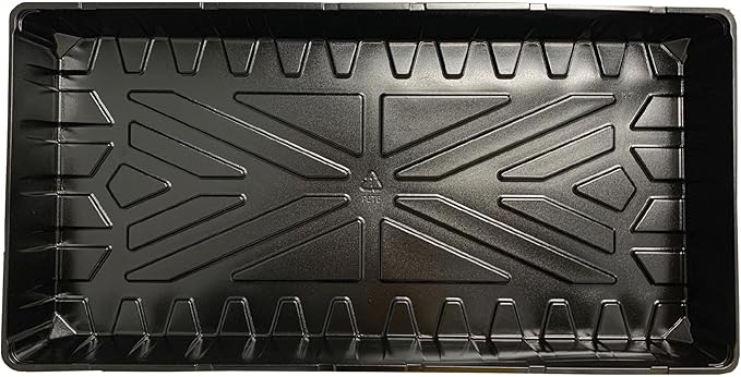 Jiffy Plant Germination Tray - Durable, Watertight, No-Hole, Lightweight - 10.75 x 21 in, 10-Pack - Plastic