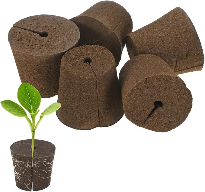 M METERXITY 5-Pack Grow Sponges, 3.1x2.4x2.8 Inch Replacement Root Growth Sponges Seed Pods for Plant Rooting/Seed Germination/Hydroponic Gardens System Supplies, Starter Plug for Seeds
