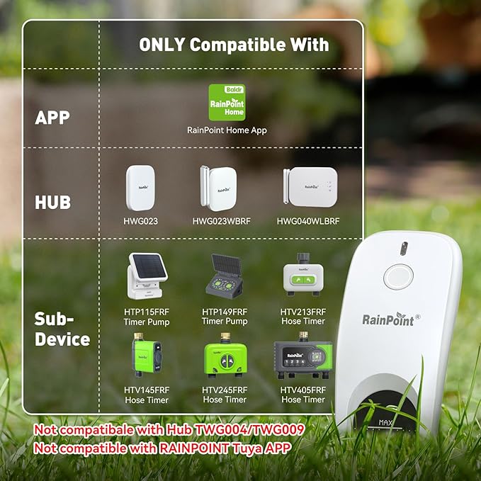 RainPoint 3-in-1 APP Remote Monitoring WiFi Soil Meter for Plant Indoor/Outdoor, Moisture/Air Temperature/Light Intensity Monitor and Custom Alert, IP66 Waterproof Wireless Sensor, 2.4GHz WiFi Support