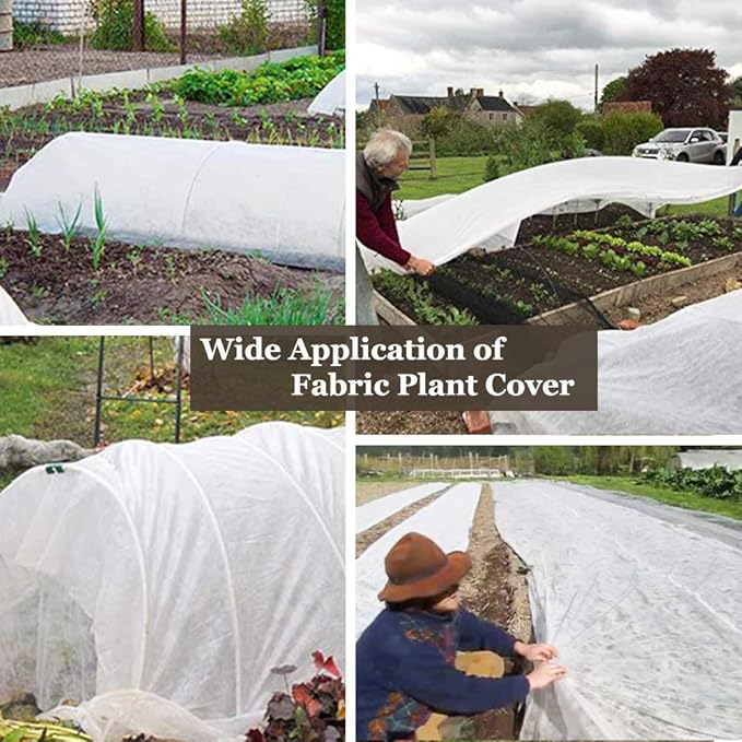 Plant Covers Freeze Protection 10 ft x 20 ft Floating Row Cover 0.9oz/yd² Garden Fabric Plant Cover for Winter Frost/Sun Pest Protection (10FT X 20FT)