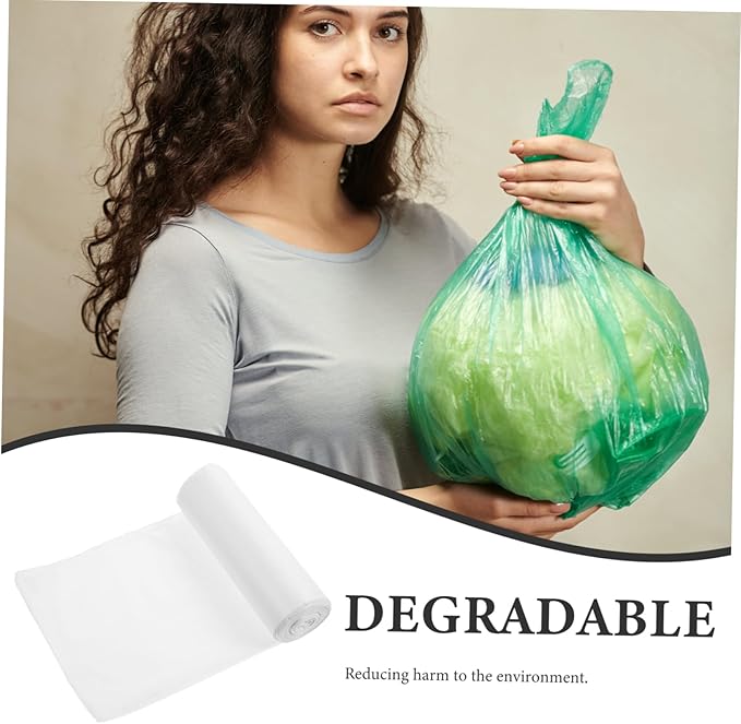 2 Rolls Biodegradable Compost Bags Large Thick Reusable Lawn Gardening Waste Bags for Organic Fertilizer and Cleanup