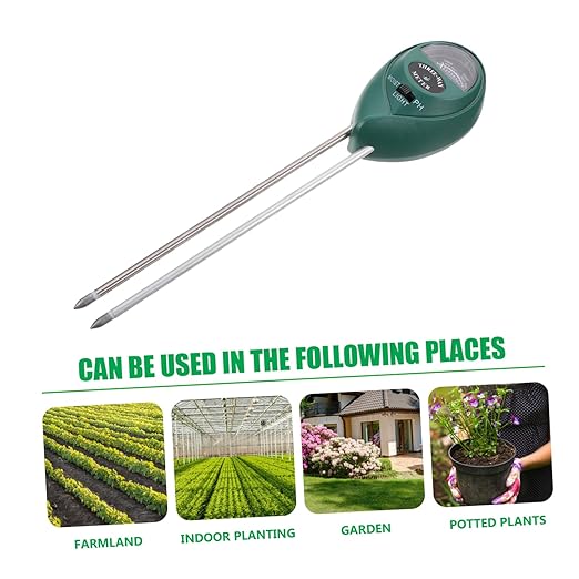 Toyvian 3-in-1 Soil Tester for Garden and Lawn Dual Probe Humidity pH and Light Checker Accurate Soil Test Kit for Use