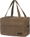 Tool Storage Bag | 16OZ Waxed Canvas Tool Tote Bag with Convenient Handle & Smooth Zipper - for Wrench Set Hammer Pliers, Multi-Purpose Gardening Carrier Bag with 6 Pockets | Grey | Small