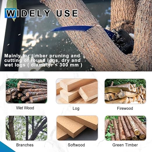 Japanese Teeth Reciprocating Saw Blades 7" 6PCS - Curved Edge Wood Pruning Saw Blades 6TPI for Tree Trimming,Wood Cutting,Cr-V Sabre Saw Pruning Blade