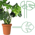 2 pcs Monstera Plant Support,Unique Monstera Shaped Plant Support Ring,Plant Support Stakes for Outdoor Plants and Indoor Plants (Green)