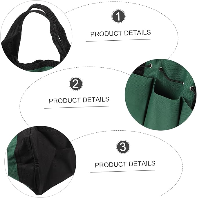 Uonlytech Gardening Tool Bag Organizer High Capacity Oxford Cloth Tote Handles Portable Garden Tool Storage for Lawn Care Gardening Accessories and Yard Work