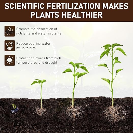 Soil Activator,Soil Pro Activator,Organic Soil Activators and Plant Fertilizers,Liquid Fertilizer for Indoor & Outdoor Plants Premium Soil Activated Treasure for Potting Mix and Seedling Compost(200g)