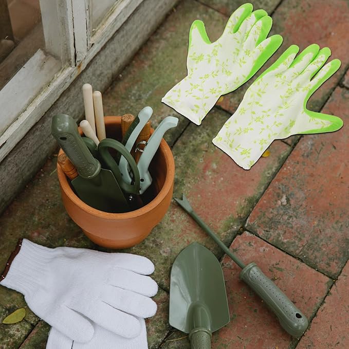 TIDTALEO Thorn Proof Gardening Gloves for Women and Men, Wear Resistant Outdoor Yard Gloves with Waterproof, Anti-slip, Puncture-resistant Thickened Fabric for Garden and Landscaping Tasks