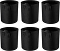 6 Grow Bags, 5 Gallon Strawberry Planter and Potato Grow Bags, Non-Woven Fabric Plant Containers with Dual Handles, Garden Planting Solutions for Vegetables and Fruits, Durable and Breathable Design