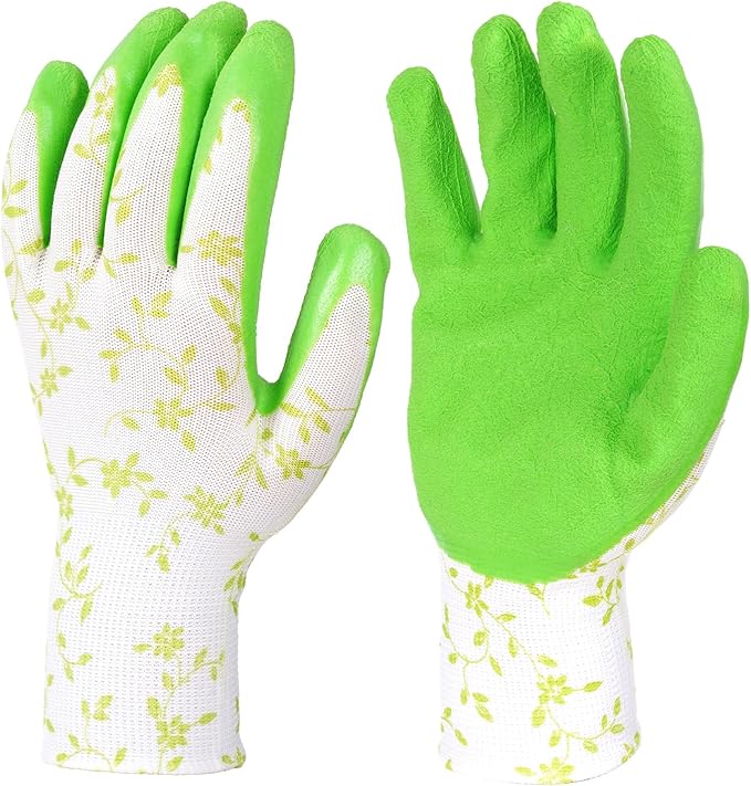 Gardening Gloves for Women Thorn Proof, Ladies Garden Gloves, Breathable Rubber Coated Yard Work Gloves