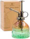 OFFIDIX Glass Plant Mister Spray Bottle, Vintage Spritzer, Succulent Watering Bottle with Bronze Plastic Top Pump, Small Sprayer Mister for Garden and Indoor Plants