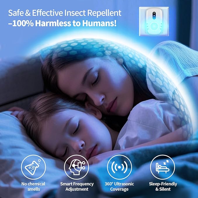2026 Cvtayn Upgraded Ultrasonic Pest Repellent Indoor Insect Repeller,Pest Control,Repellent Roach,Mouse,Bugs,Mosquito,Mice,Spider, Ant,Rodent Repellent Ultrasonic Plugin,3 Mode Switching,10 Packs