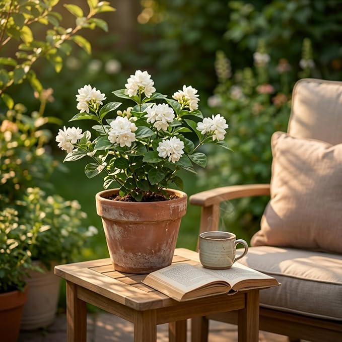 100+ Jasmine Seeds for Planting, for Patio Pots, Outdoor Beds, Raised Planters or Starter Trays, Fragrant Flower Project for Balcony, Border, Entryway, or Yard
