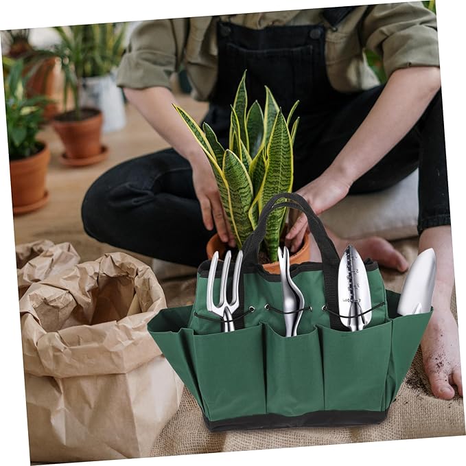 Uonlytech Gardening Tool Bag Organizer High Capacity Oxford Cloth Tote Handles Portable Garden Tool Storage for Lawn Care Gardening Accessories and Yard Work