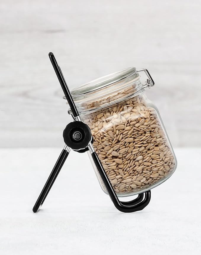 QWORK 4 Pack Stainless Steel Sprouting Stands for Wide and Regular Mouth Mason Jars - Perfect for Sprouting and Canning