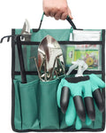 Garden Kneeler Tool Bag Stool Pouch Seat Storage Tote Hanging Organizer with Handle Pockets Waterproof Portable Gardening Kneeling Chair Bag Hand Tool Holder Bag for Outdoor Gardening