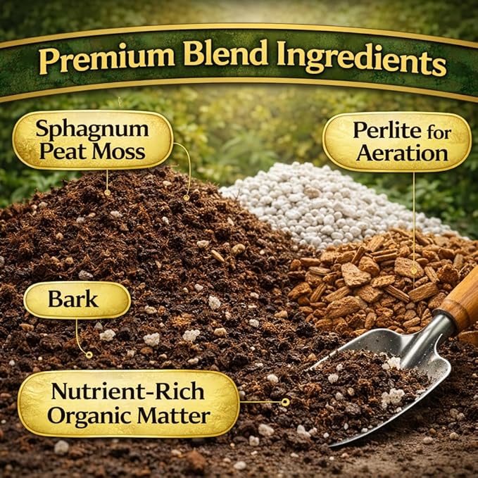 Potting Mix Soil 3 QT for Indoor Plants & Outdoor Gardening – Seed Starter Soil, All Purpose Planting Mix – Moisture Retaining, Fast Draining Soil for Seeds, Herbs, Flowers & Vegetables