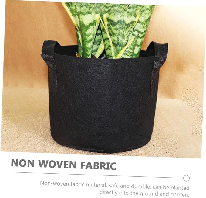 Happyyami 6pcs Nonwoven Plant Growing Bags Handles Thickened Vegetable Nursery Pots Breathable Gardening Bags for Healthy Root Development for