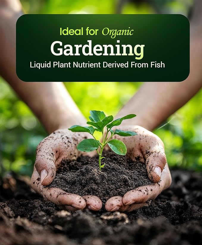 Bush Doctor Wholly Mackerel Fish Fertilizer - Organic Liquid Fertilizer Supports Vigorous Growth, Designed for Fast Nutrient Uptake - 3-1-0 Formula, Ideal for In-Ground & Container Garden - 1 Gallon