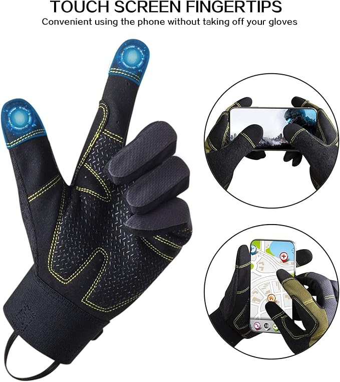 Leather Safety Work Gloves Gardening Carpenter Thorn Proof Truck Driving for Mens and Womens Waterproof heavy duty